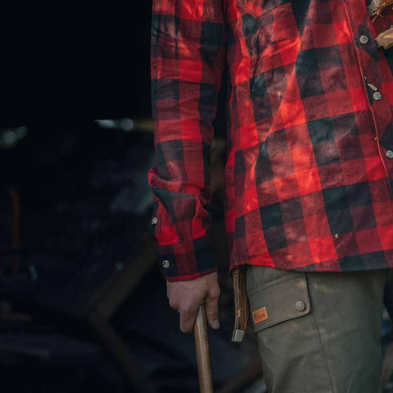 Camicia da uomo Pinewood Lumbo red/black 3