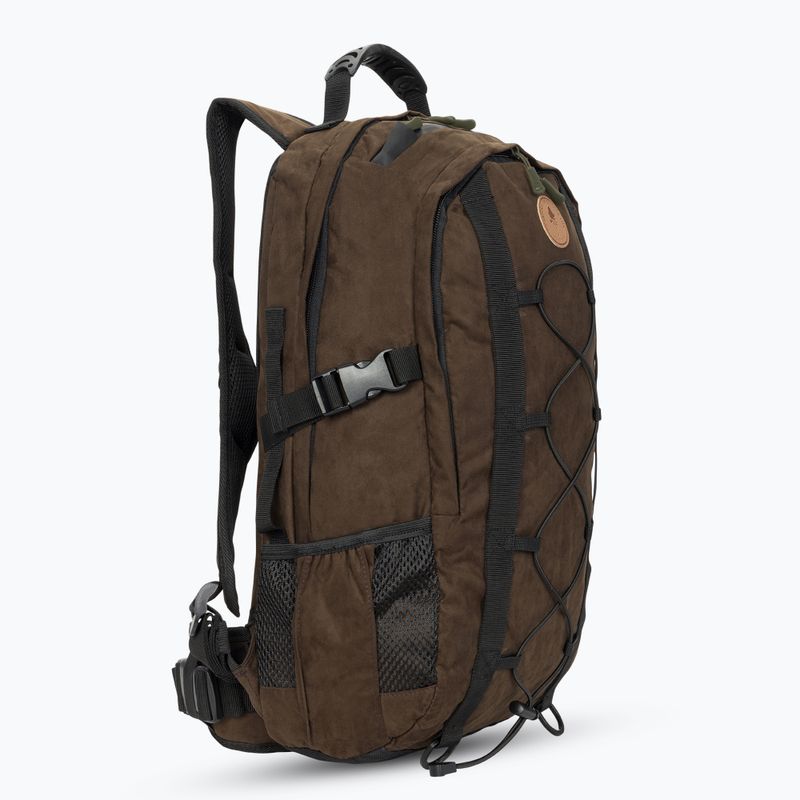 Zaino da trekking Pinewood Outdoor 22 l in pelle scamosciata marrone 2