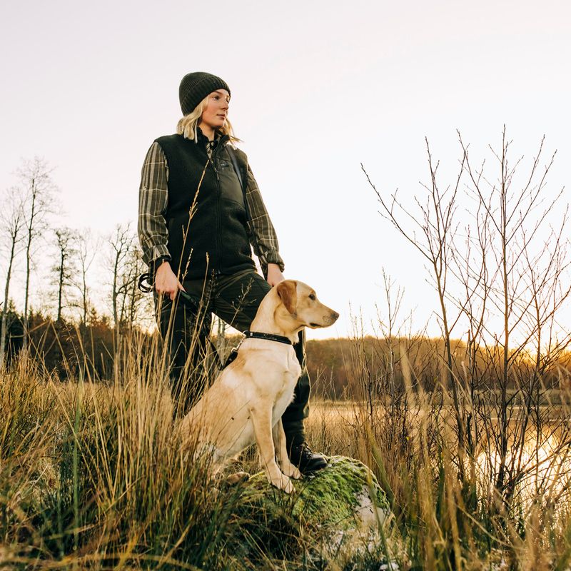 Berretto invernale in lana lavorato a maglia Pinewood mossgreen mel 8