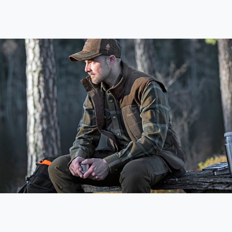 Pinewood uomo senza maniche Abisko/Småland in pelle scamosciata marrone 6
