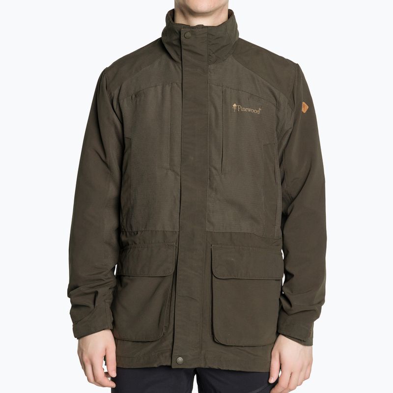 Giacca antipioggia da uomo Pinewood Smaland Light in pelle scamosciata marrone