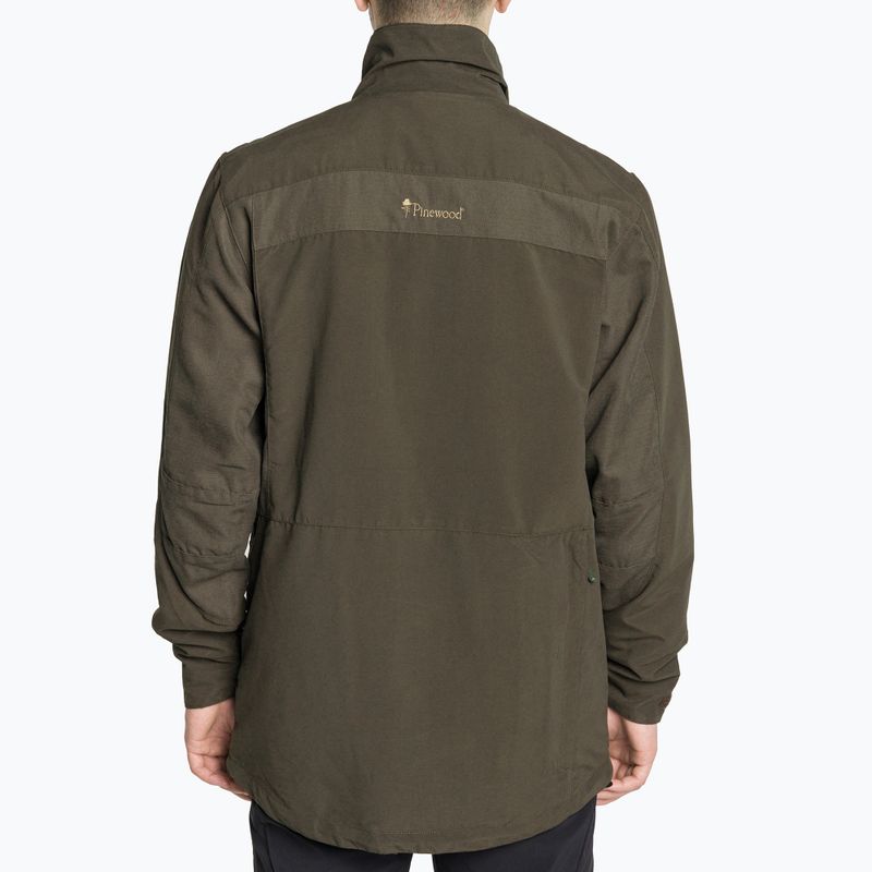 Giacca antipioggia da uomo Pinewood Smaland Light in pelle scamosciata marrone 2