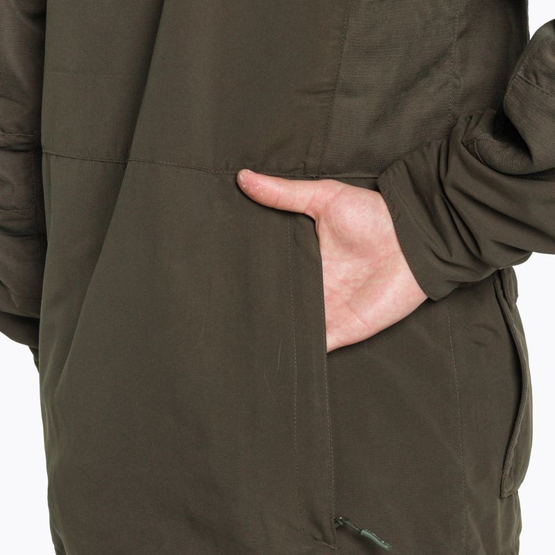 Giacca antipioggia da uomo Pinewood Smaland Light in pelle scamosciata marrone 7