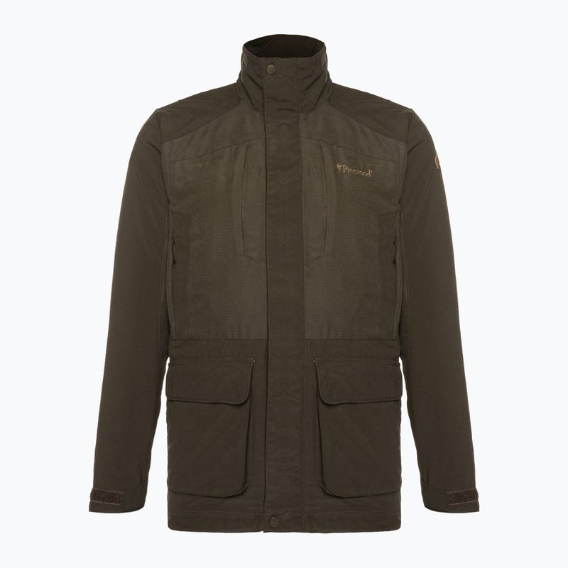Giacca antipioggia da uomo Pinewood Smaland Light in pelle scamosciata marrone 10