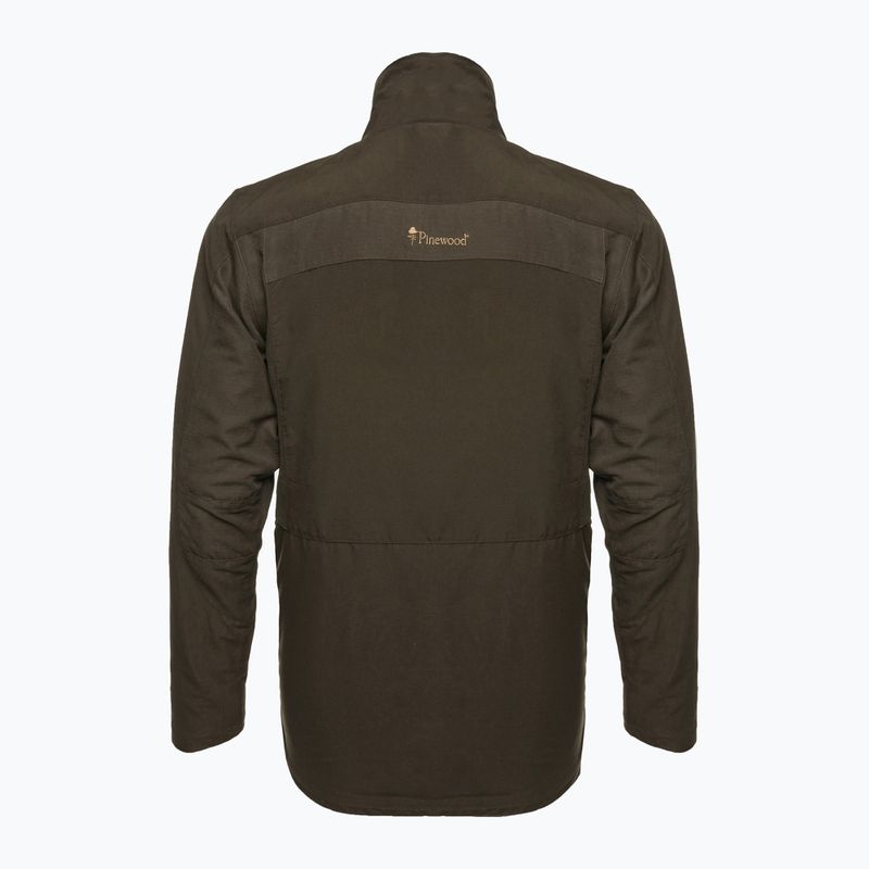 Giacca antipioggia da uomo Pinewood Smaland Light in pelle scamosciata marrone 11
