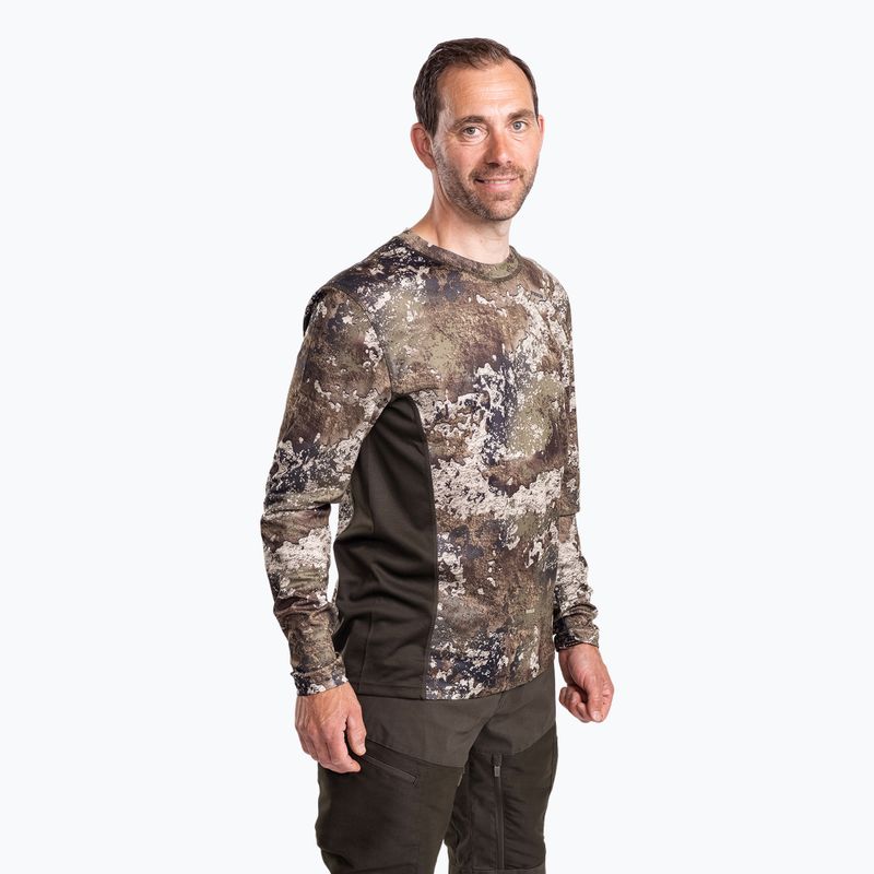 Felpa termica Pinewood Abisko Merino Base Layer Half Zip Uomo d.mossgreen