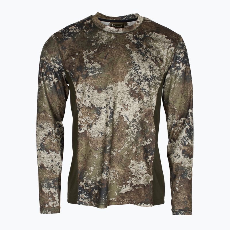 Felpa termica Pinewood Abisko Merino Base Layer Half Zip Uomo d.mossgreen 3