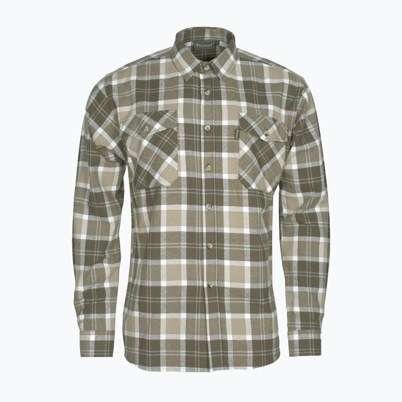 Camicia da uomo Pinewood Härjedalen d.mole marrone 8