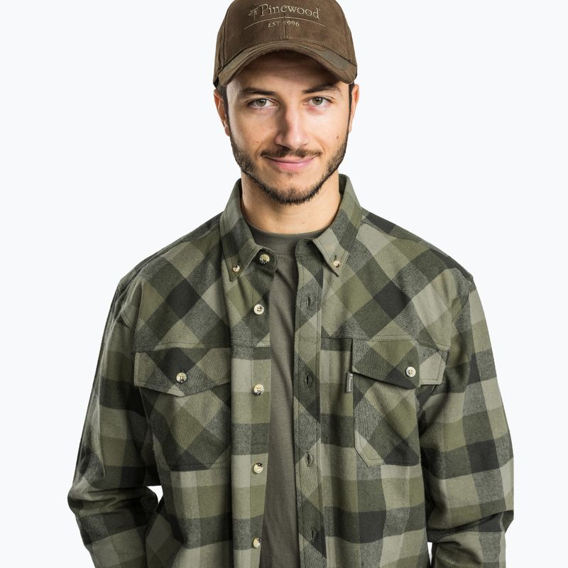 Camicia Pinewood Lumbo da uomo in marrone oliva/camoscio 3