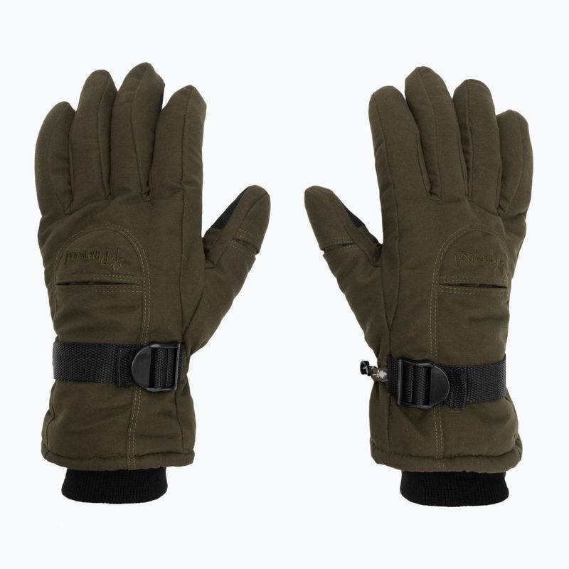 Guanti da trekking da uomo Pinewood Membrane Glove verde muschio 2