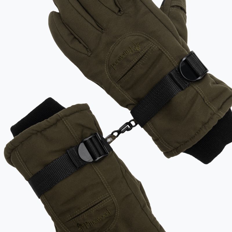 Guanti da trekking da uomo Pinewood Membrane Glove verde muschio 4