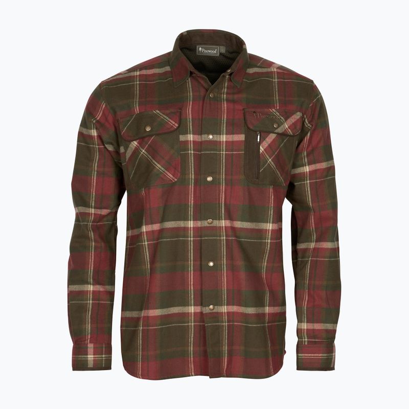 Camicia da uomo Pinewood Cornwall d.verde/d.rame 5