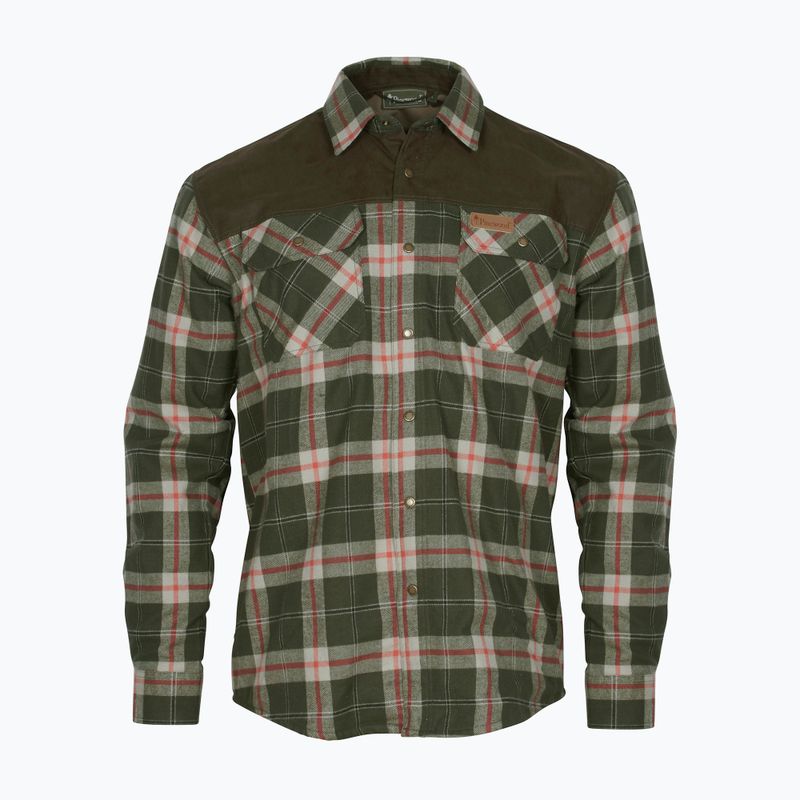 Camicia da uomo Pinewood Douglas d.verde/rosso