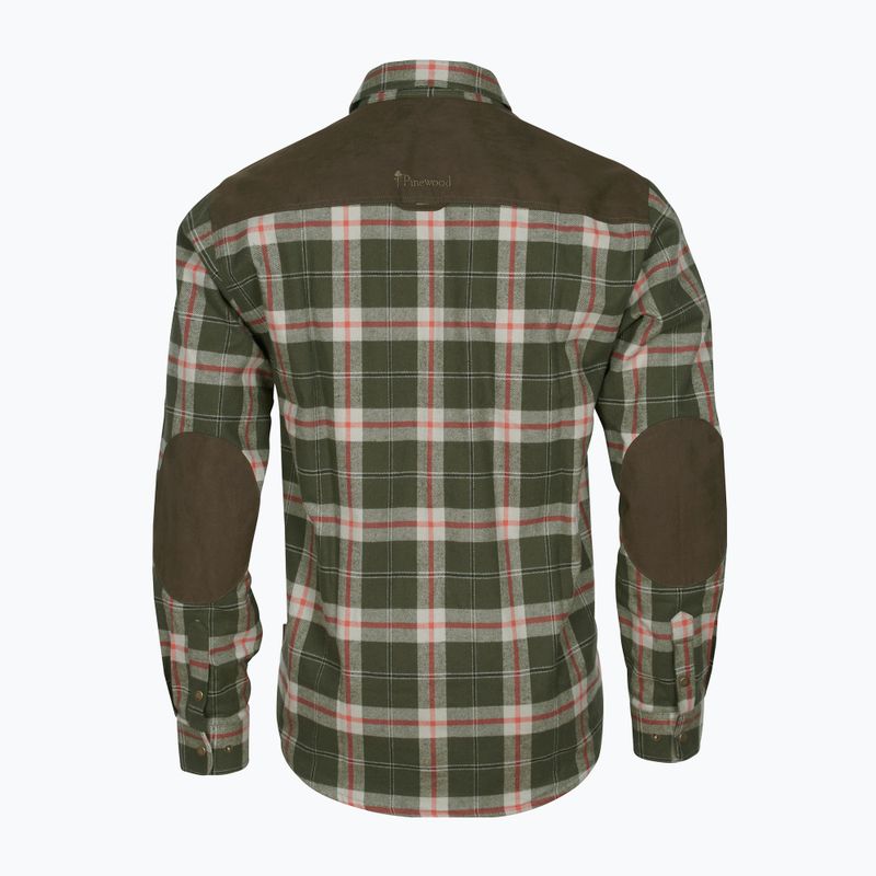 Camicia da uomo Pinewood Douglas d.verde/rosso 2
