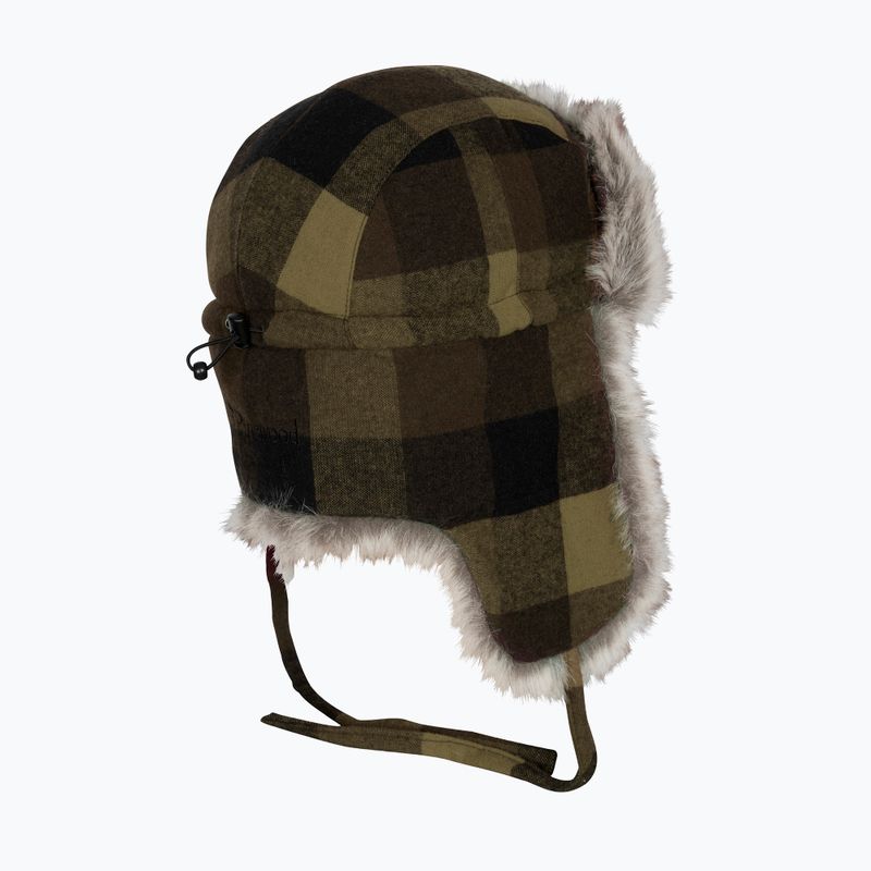 Berretto invernale Pinewood Classic Checked Fur verde / nero 2