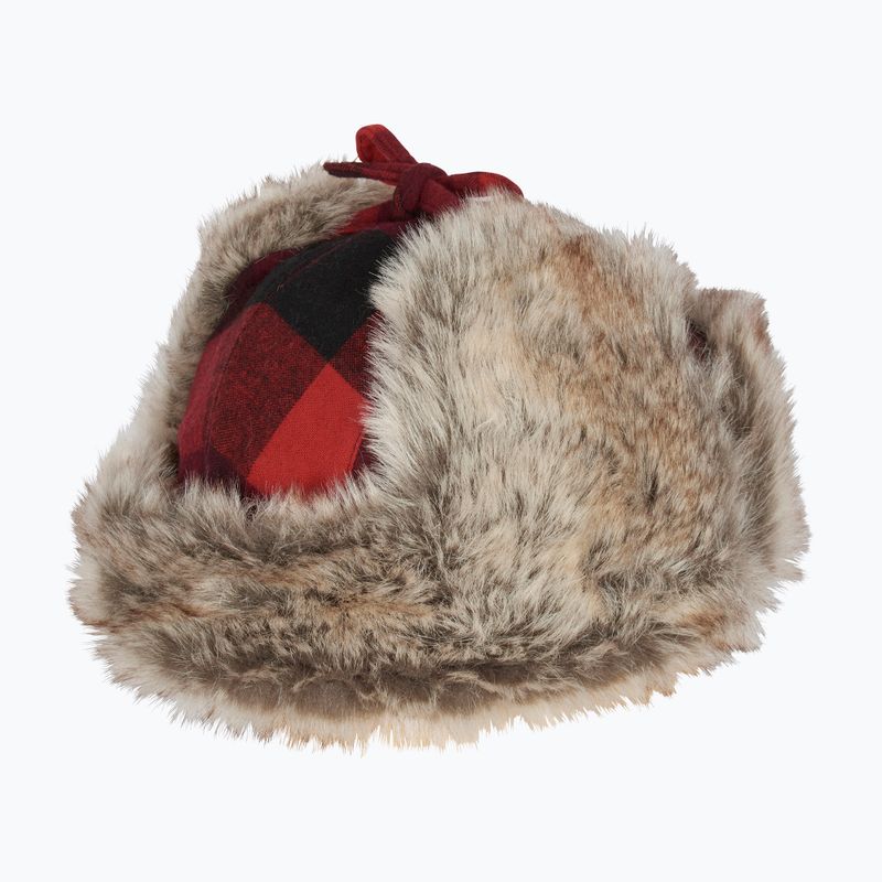 Berretto invernale Pinewood Classic Checked Fur rosso / nero 4