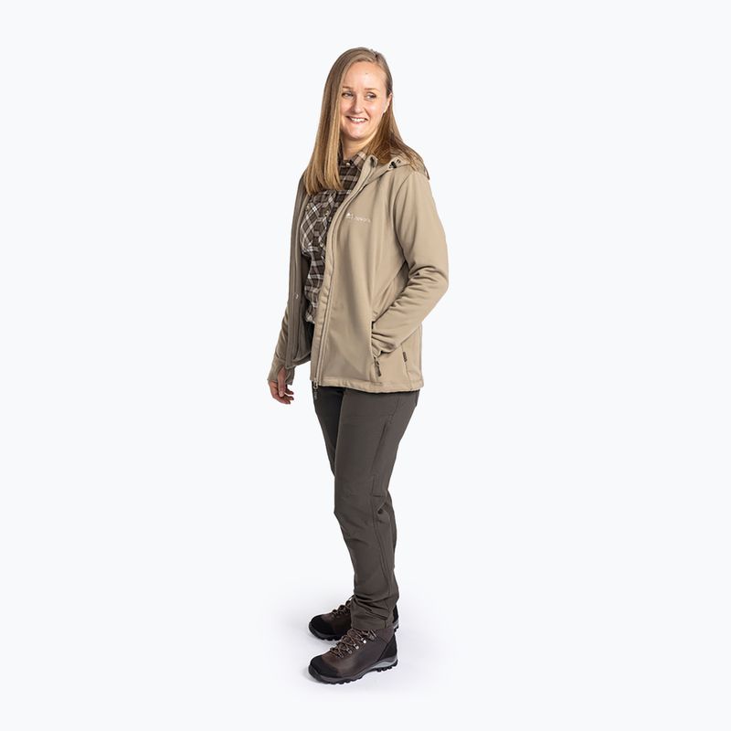 Pinewood donna Finnveden Felpa con cappuccio mid khaki 4