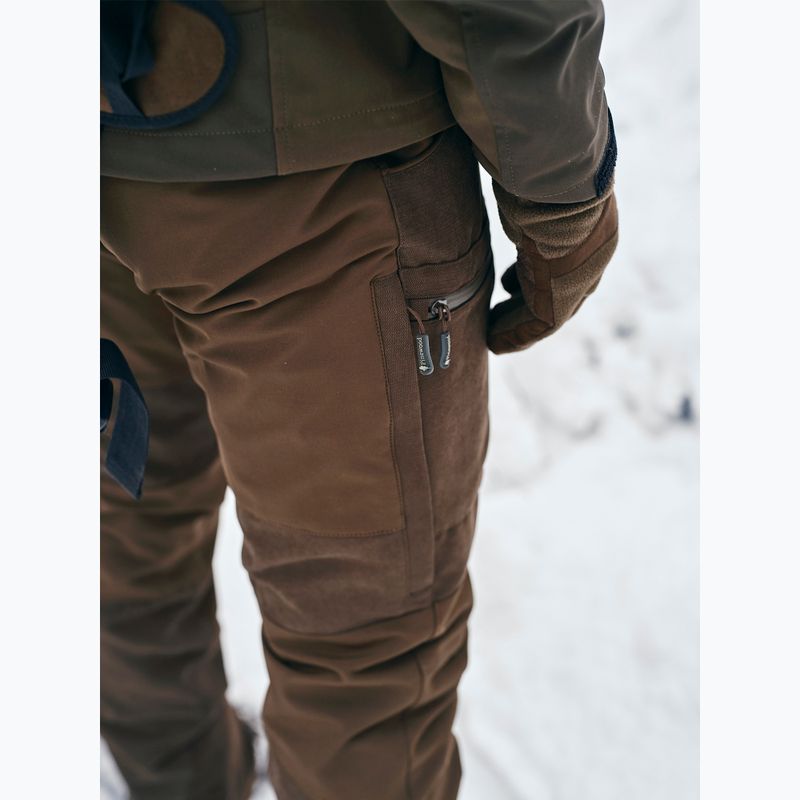 Pinewood Småland Hunters Extreme Fleece guanti da uomo h.brown / suede brown 5