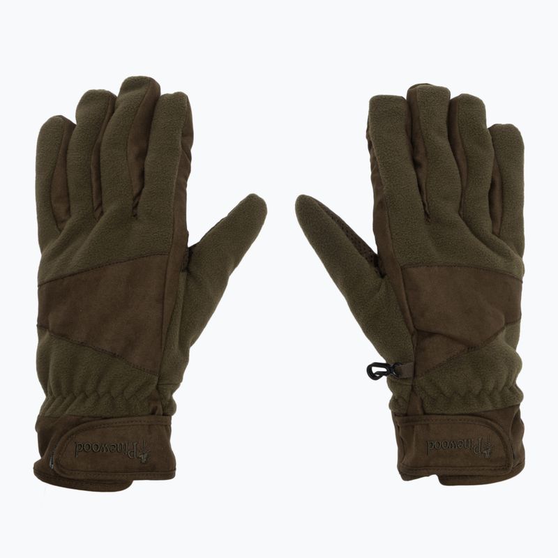 Pinewood Småland Hunters Extreme Fleece guanti da uomo h.brown / suede brown 2