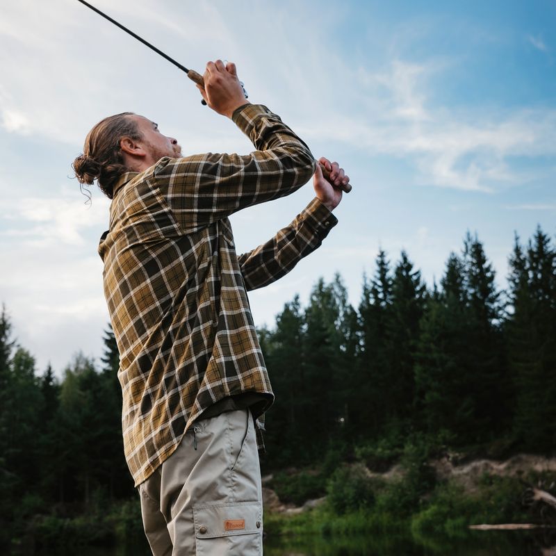 Camicia da uomo Pinewood Härjedalen h.olive/khaki 9