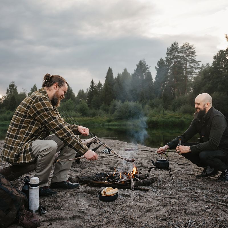 Camicia da uomo Pinewood Härjedalen h.olive/khaki 11
