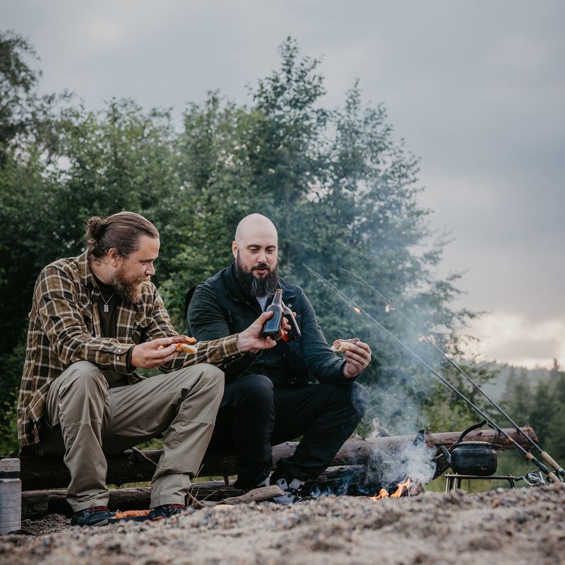 Camicia da uomo Pinewood Härjedalen h.olive/khaki 12