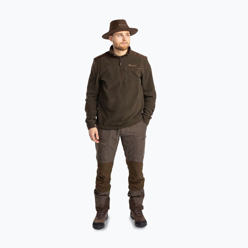 Felpa uomo Pinewood Småland Hunters mezza zip h.brown 2