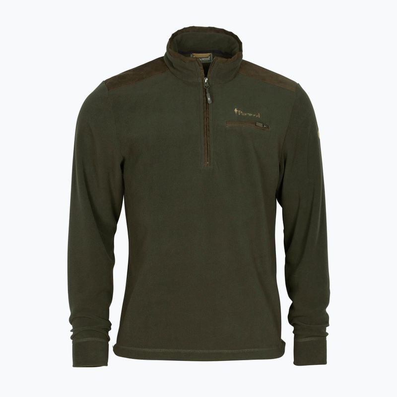 Felpa uomo Pinewood Småland Hunters mezza zip h.brown 4