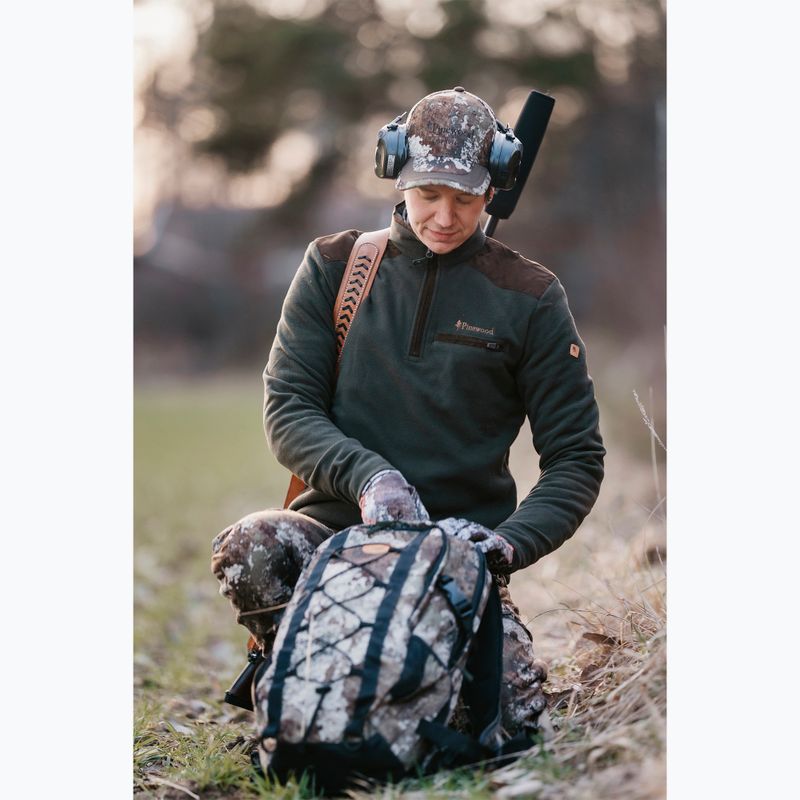 Felpa uomo Pinewood Småland Hunters mezza zip h.brown 6