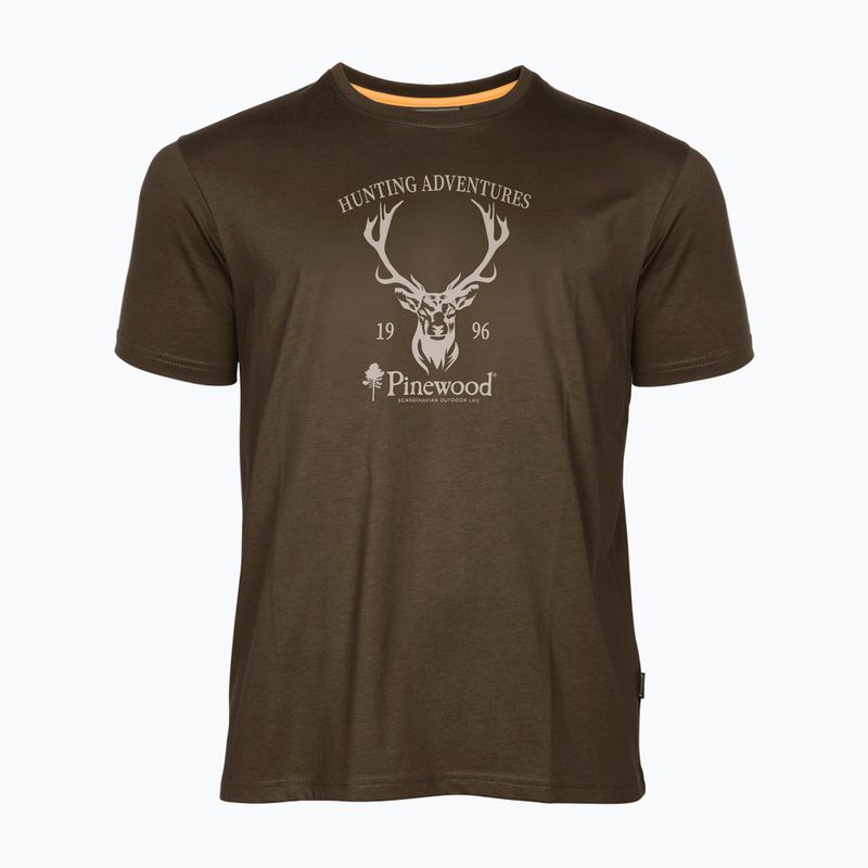 Maglietta verde Pinewood Red Deer da uomo 4