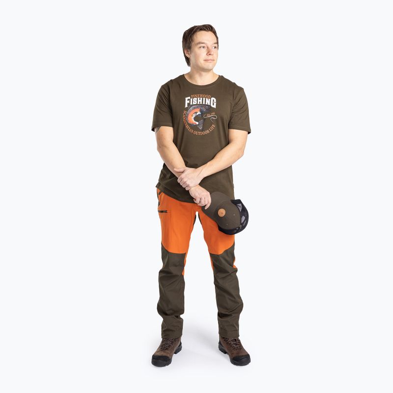 Pantaloni a membrana Pinewood Abisko da uomo b.orange/mossgreen 2