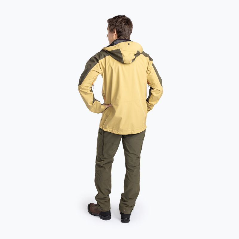 Giacca antipioggia Pinewood Abisko Trekking 3L da uomo, colore fieno dorato/verde muschio 3