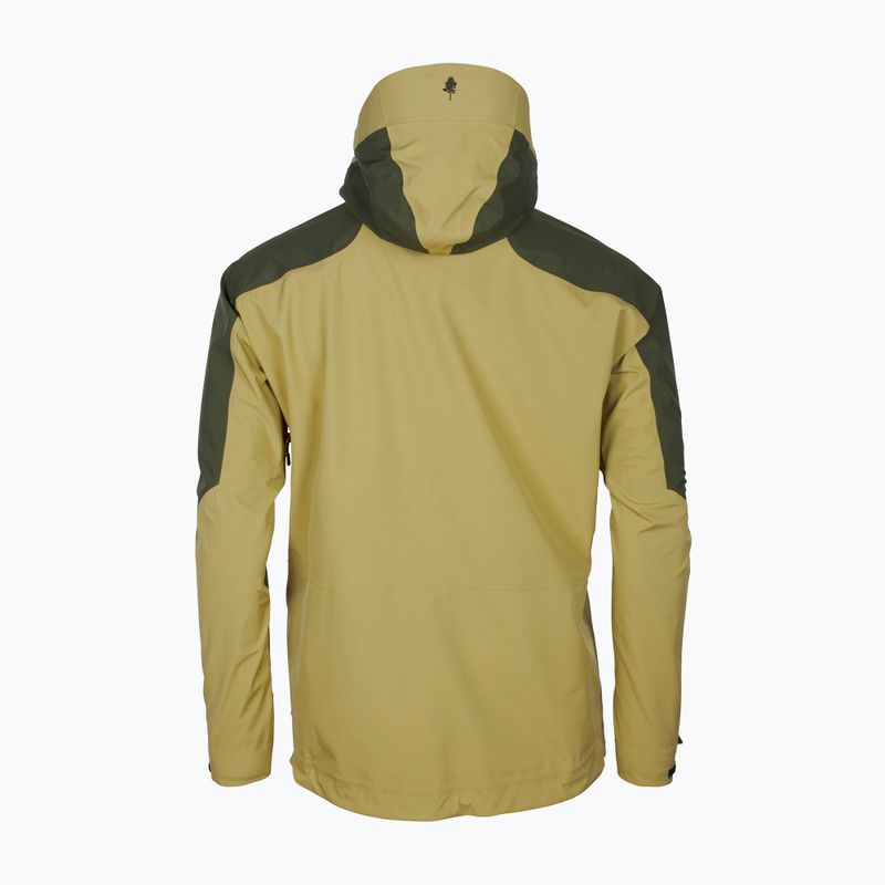 Giacca antipioggia Pinewood Abisko Trekking 3L da uomo, colore fieno dorato/verde muschio 10