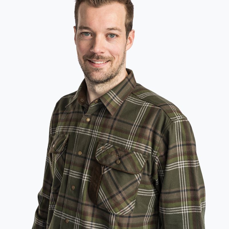 Camicia Pinewood Cornwall verde/verde pino da uomo 6