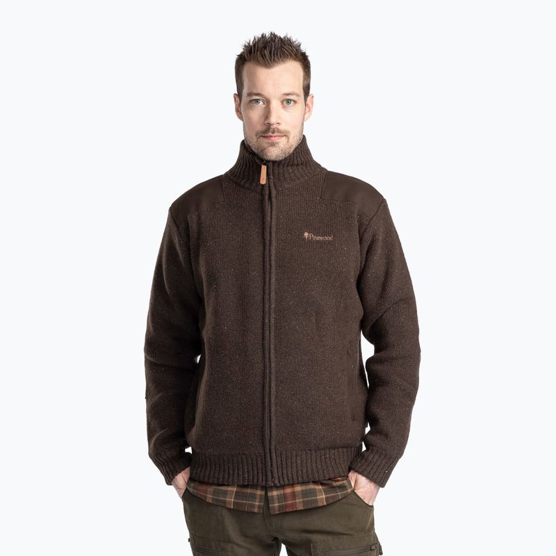 Maglia da uomo Pinewood Hurricane d.brown mel