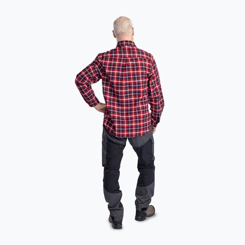 Camicia Pinewood da uomo Härjedalen rosso/navy 4