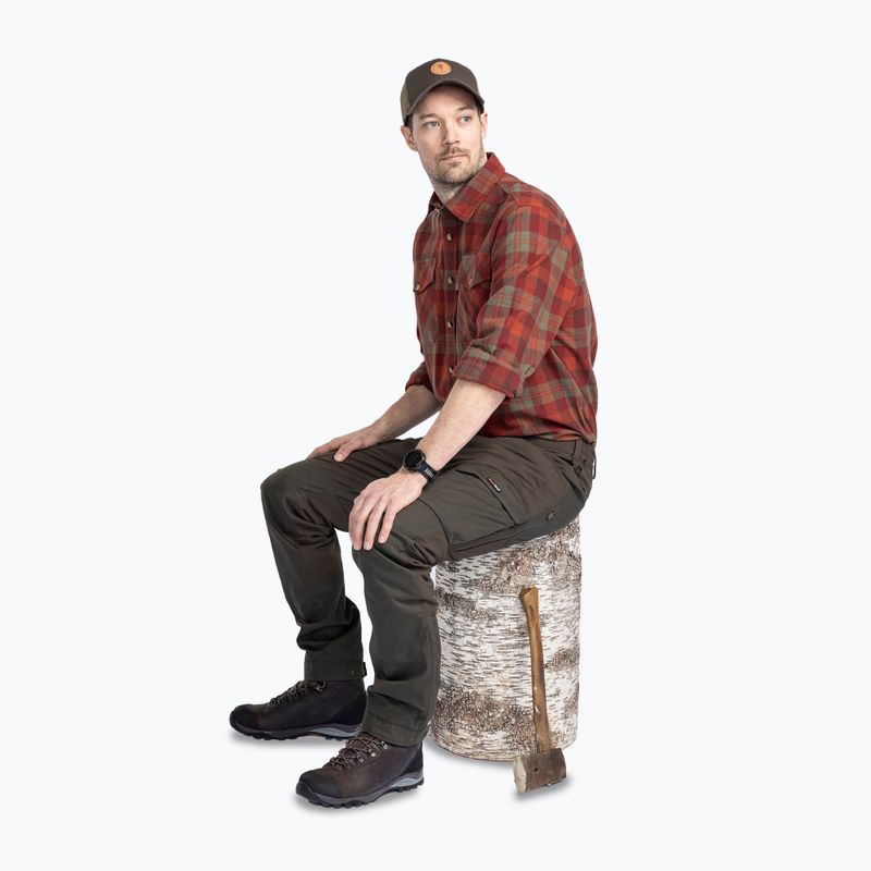 Camicia Pinewood da uomo Härjedalen terracotta/verde 3