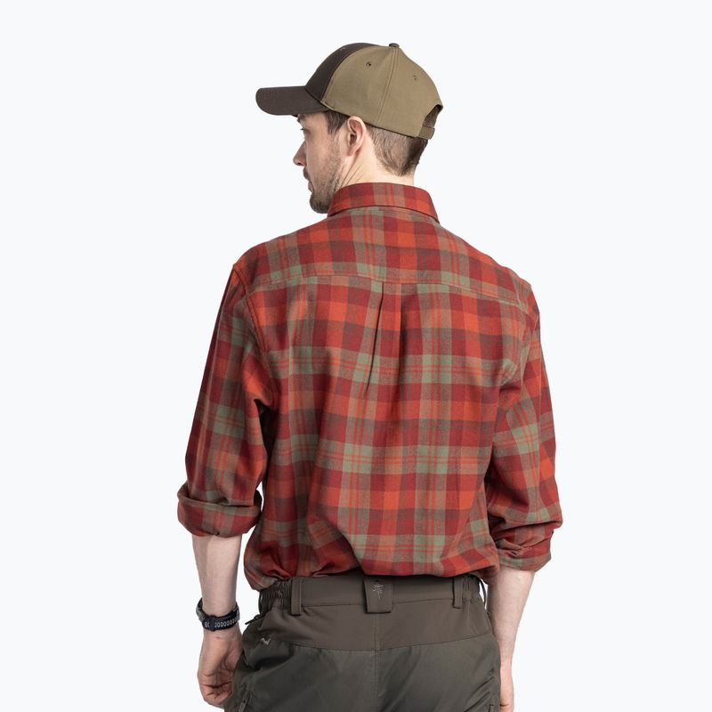 Camicia Pinewood da uomo Härjedalen terracotta/verde 5