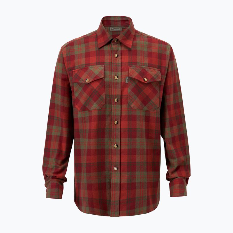 Camicia Pinewood da uomo Härjedalen terracotta/verde 7