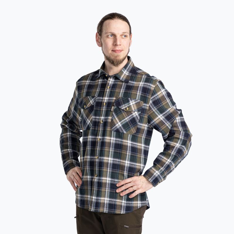 Camicia Pinewood da uomo Härjedalen verde/navy