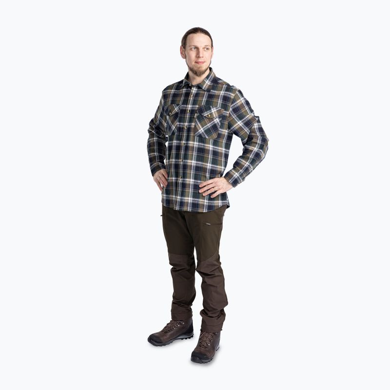 Camicia Pinewood da uomo Härjedalen verde/navy 2