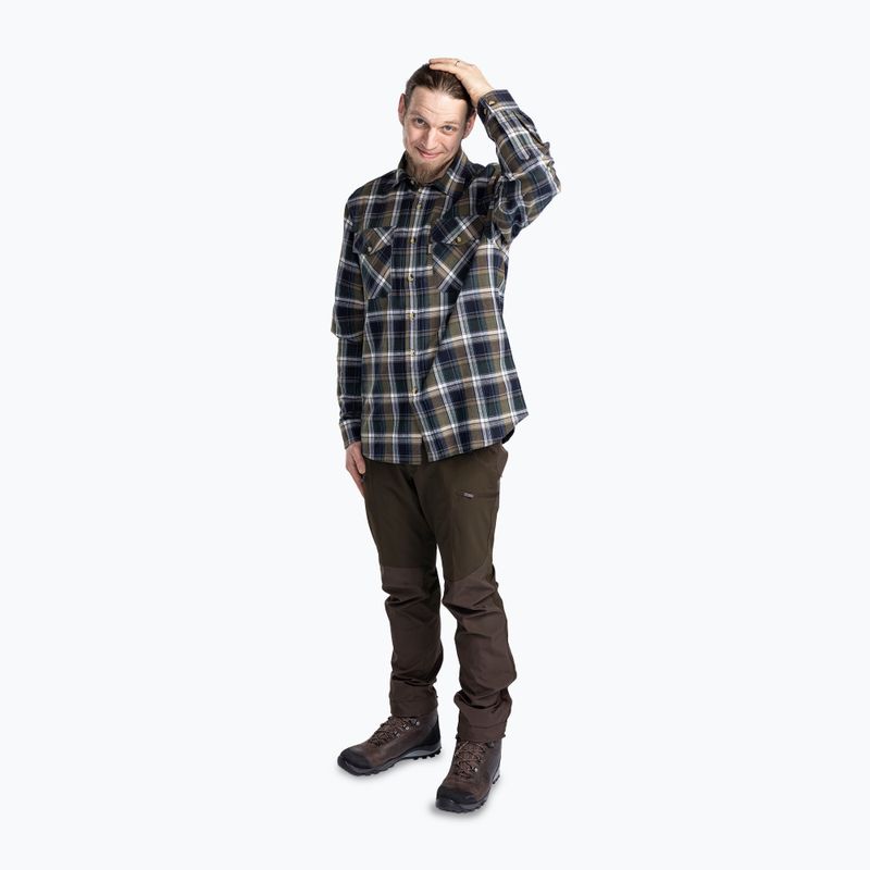 Camicia Pinewood da uomo Härjedalen verde/navy 4
