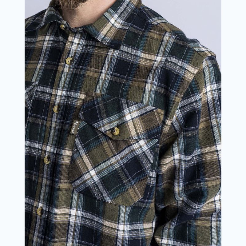 Camicia Pinewood da uomo Härjedalen verde/navy 6