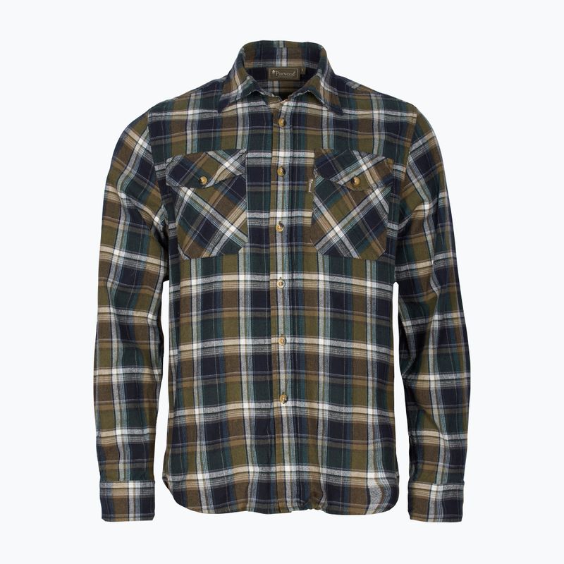 Camicia Pinewood da uomo Härjedalen verde/navy 7