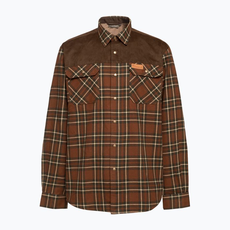 Camicia Pinewood Douglas da uomo, torrone/beige 5