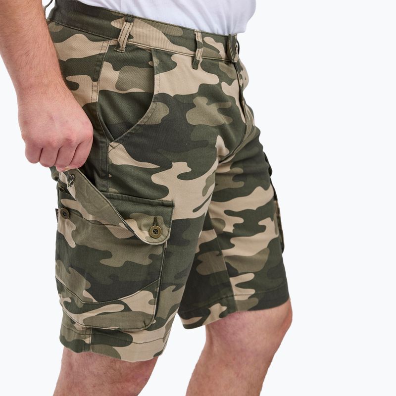 Pantaloncini da trekking Pinewood Värnamo Serengeti kaki camou da uomo 3