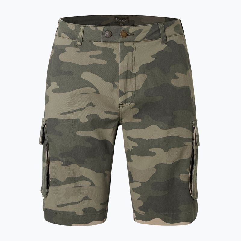 Pantaloncini da trekking Pinewood Värnamo Serengeti kaki camou da uomo 5