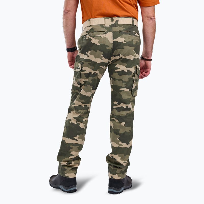 Pantaloni trekking Pinewood Värnamo Serengeti kaki camou da uomo 2