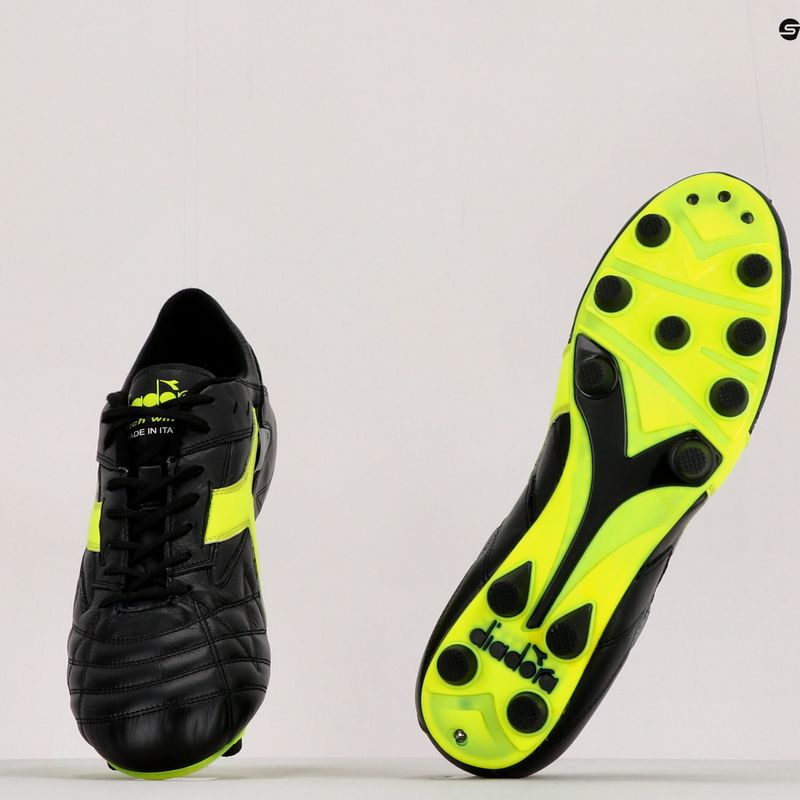 Scarpe da calcio uomo Diadora Match Winner RB Italy LT MDPU nero-verde DD-101.172363-C0004 11