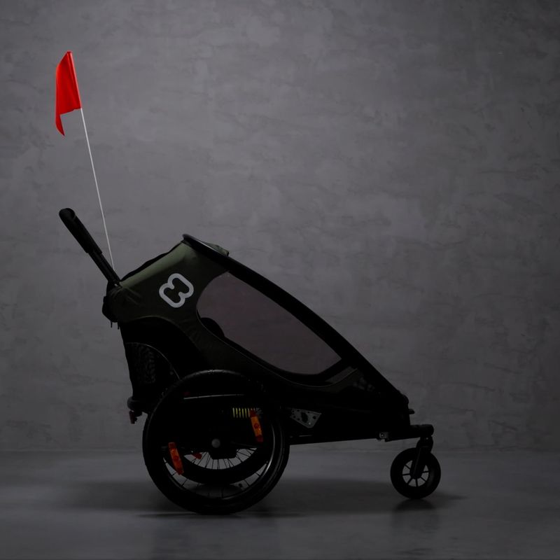 Rimorchio per bicicletta Hamax Outback One verde/nero 10